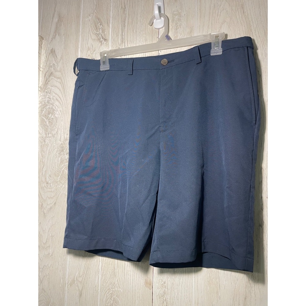 Haggar Mens Casual Flat Front Golf Shorts Size 38 Blue